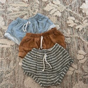 Childhoods Shorties Set - Blue, Brown, Green Striped